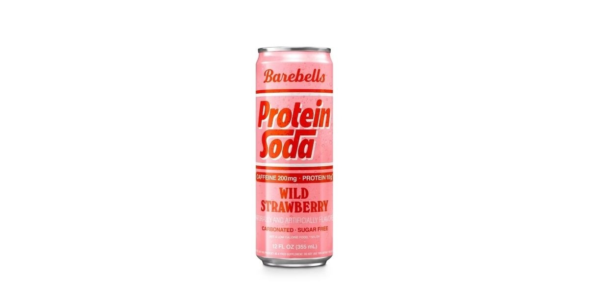 wild strawberry protein soda