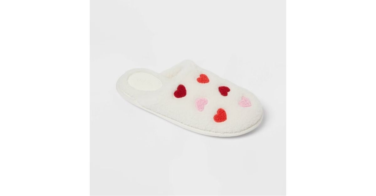 hearts scuff slipper