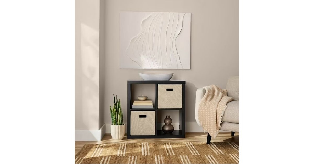 organizer with storage bins