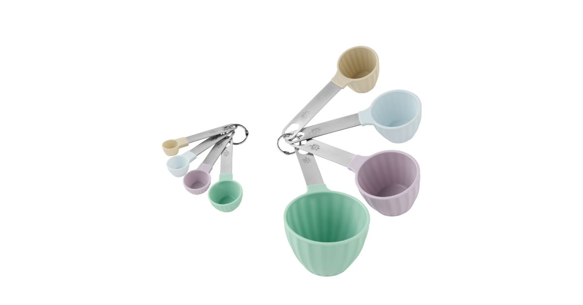 The Pioneer Woman 8-Piece Plastic Measuring Cup and Spoon Set