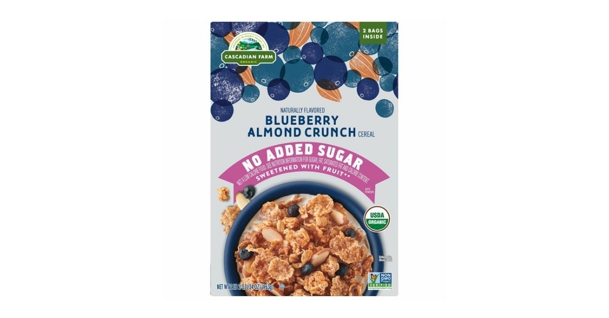 cascadia farms organic blueberry almond crunch cereal