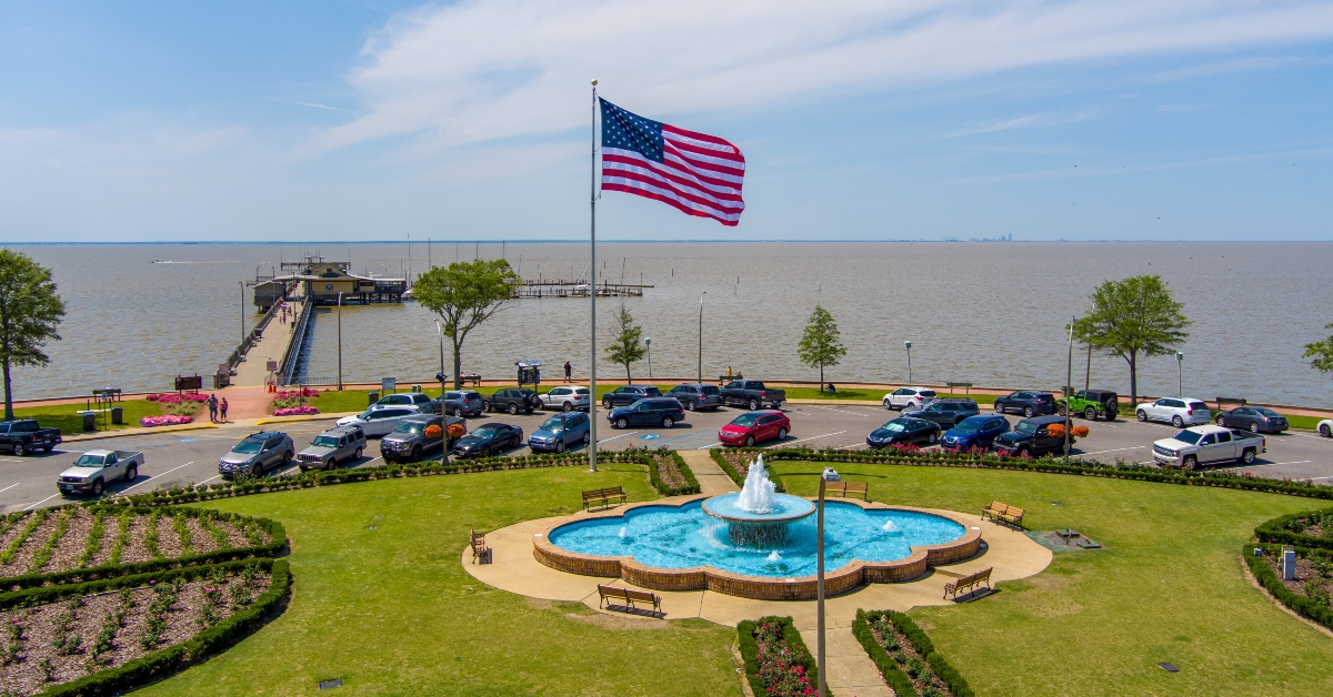 The Fairhope, Alabama pier on Mobile Bay
