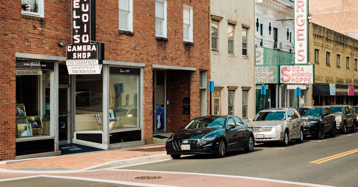 Market Street in downtown Harrisonburg, Virginia