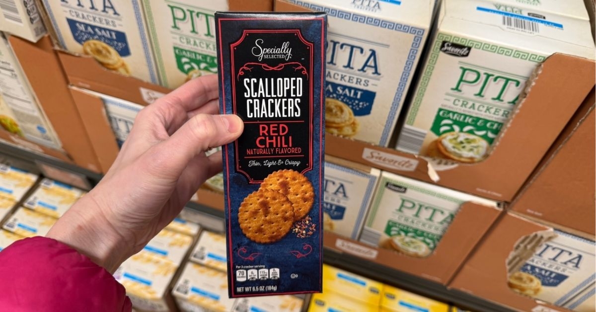 red chili scalloped crackers