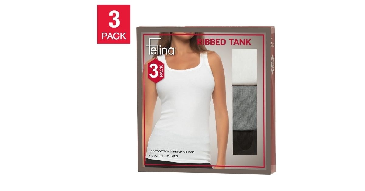 womens ribbed tank 3 pack