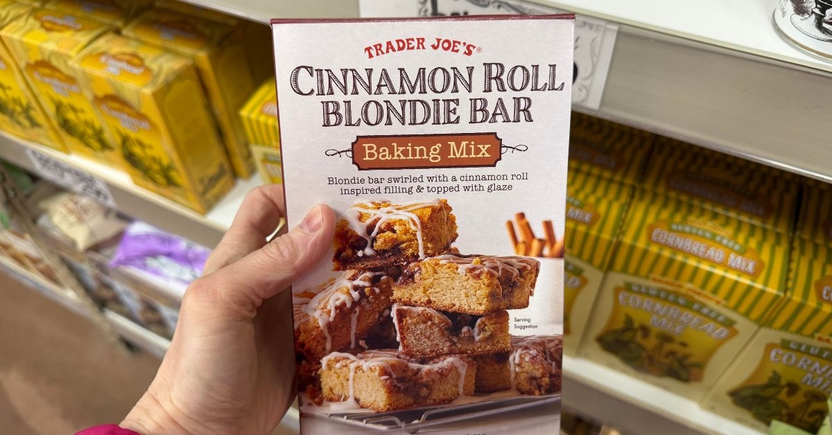 cinnamon roll blondie baking mix