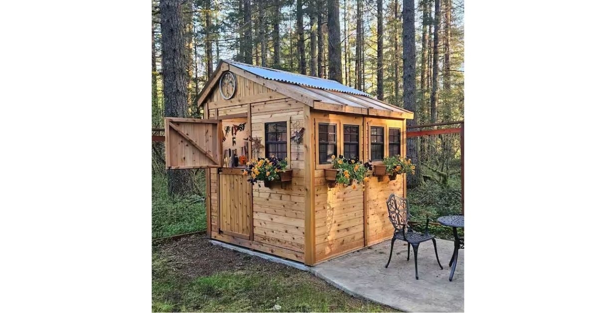 sunshed cedar garden shed