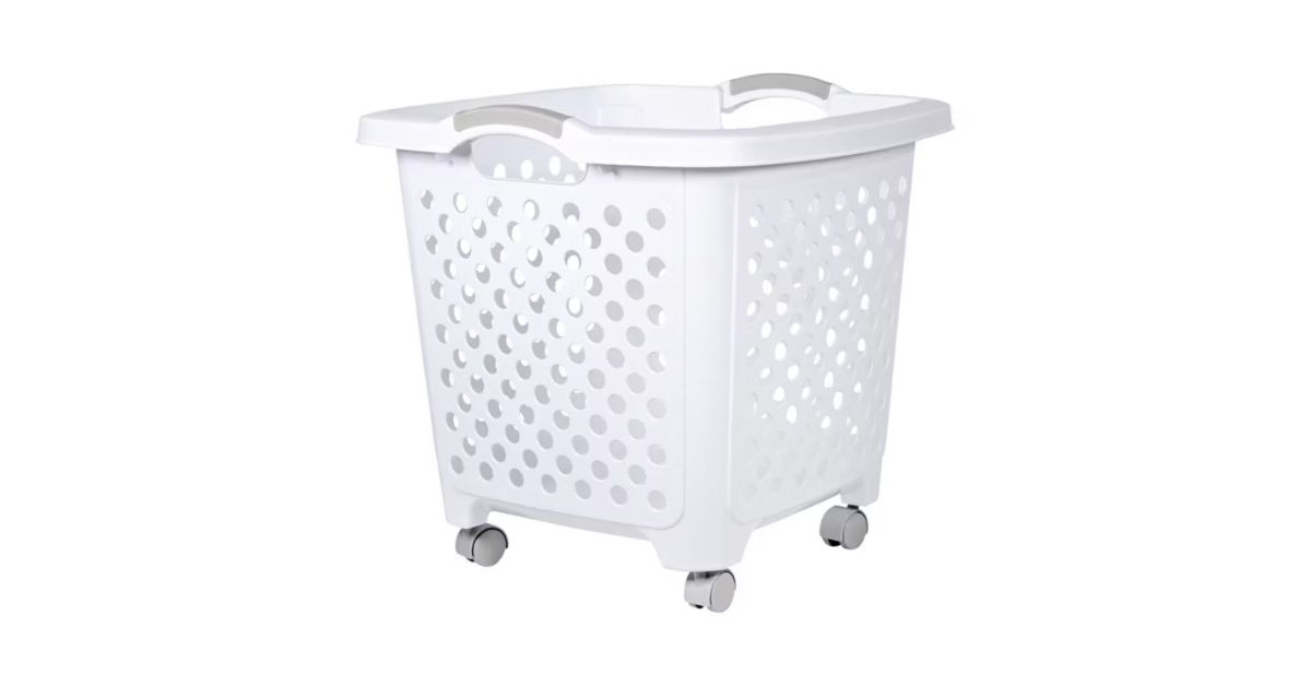 easy home rolling laundry basket