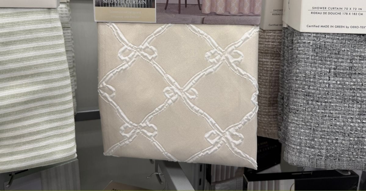 homegoods trelis bow shower curtain