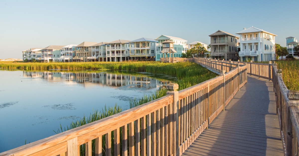 Brücke in Urlaubsparadis in Florida, Destin