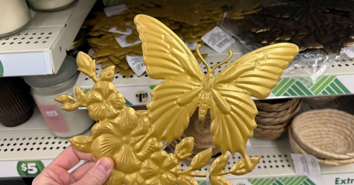 gold butterfly wall decor