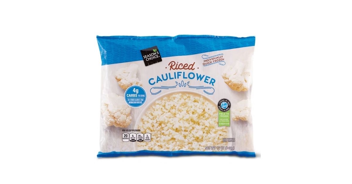 plain riced cauliflower