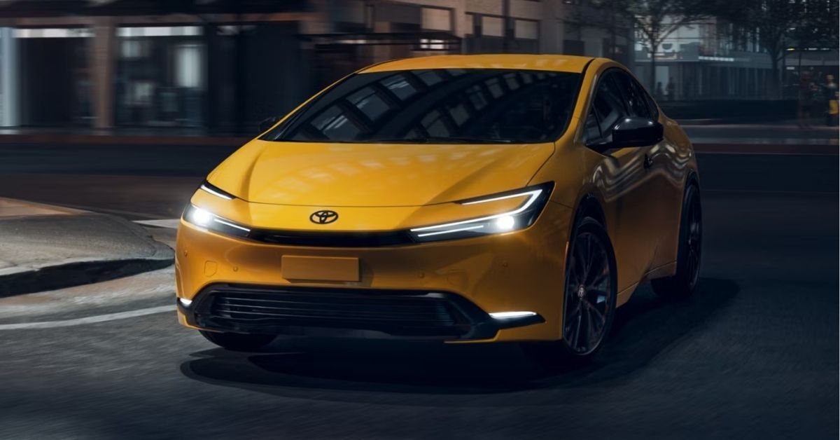 yellow toyota prius