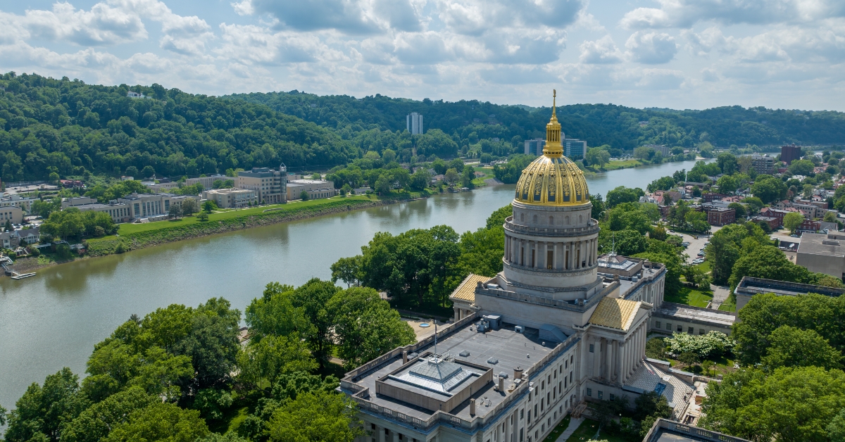 Aerial View of the West Virginia State Capitol