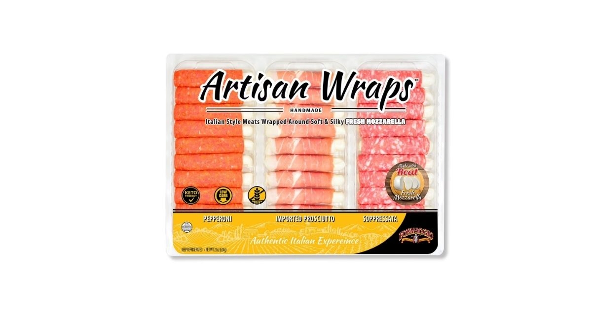 artisan meat and mozzarella wraps