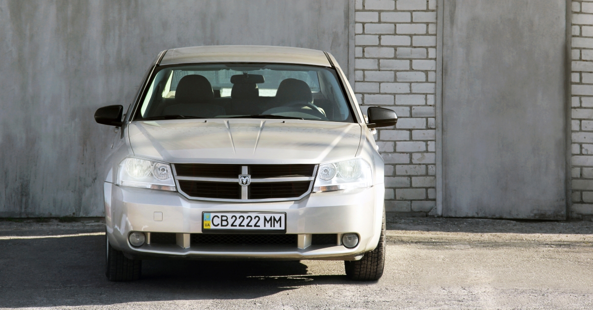 American car on the garage
