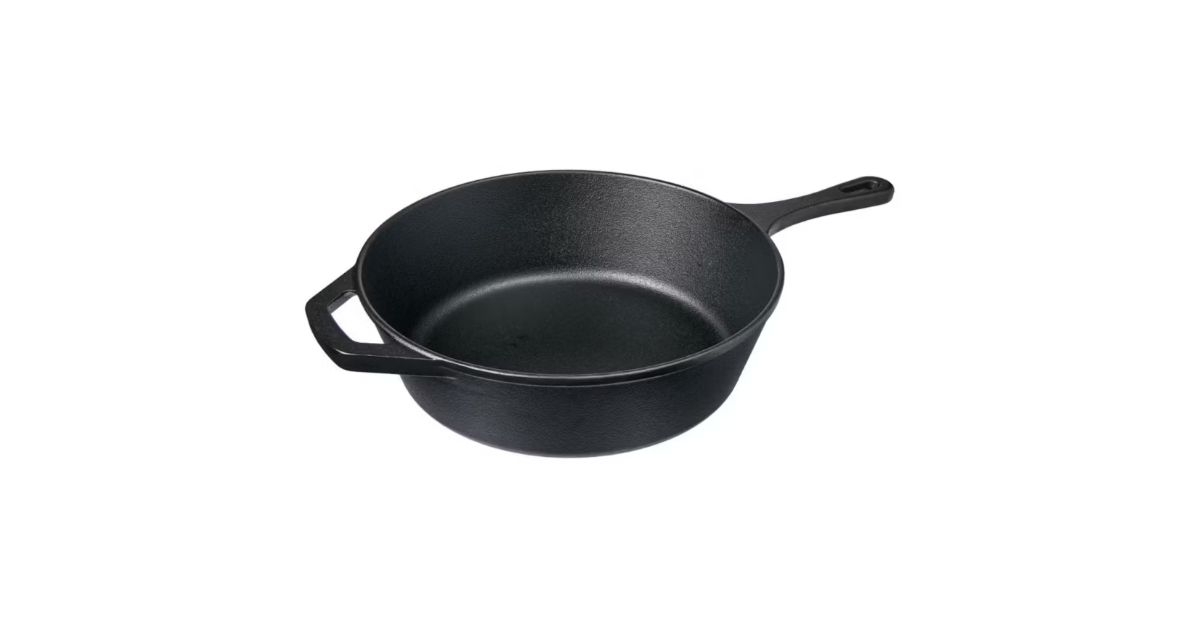 cast iron deep skillet