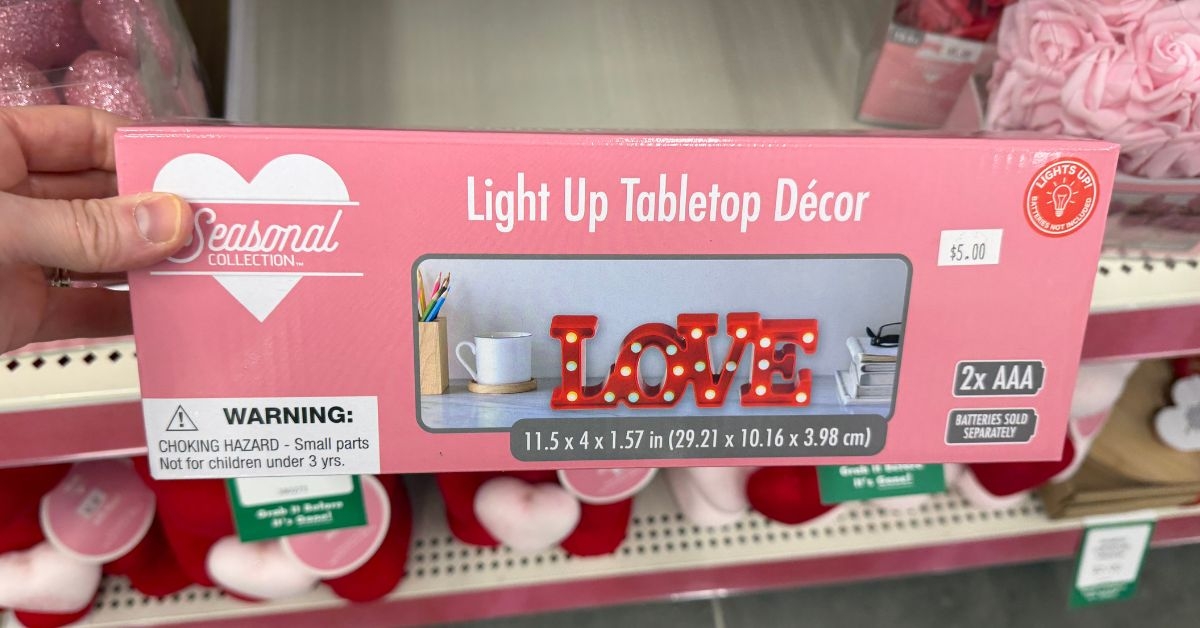 light up tabletop decor