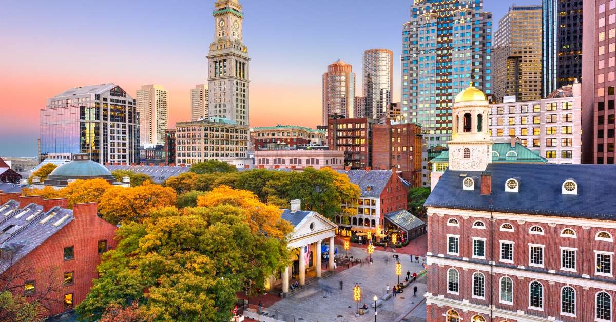 boston massachusetts usa downtown skyline 