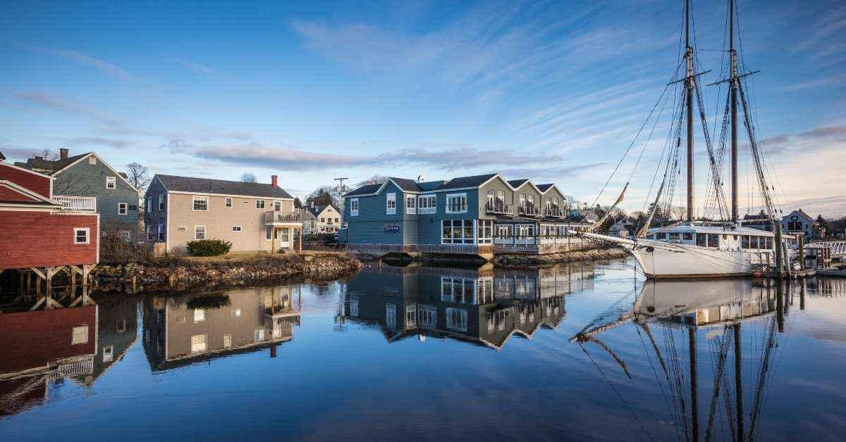 usa maine kennebunkport village harbor