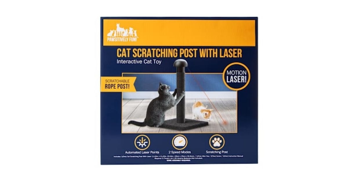 cat scratching post with laser