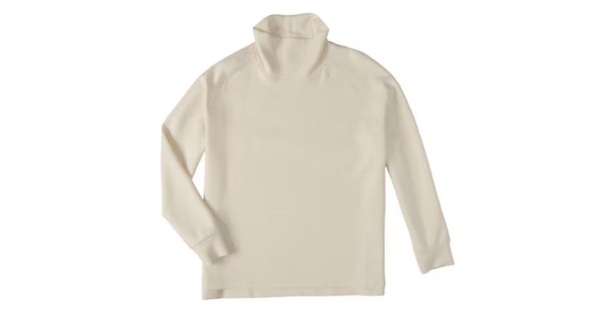 premium athleisure turtleneck pullover