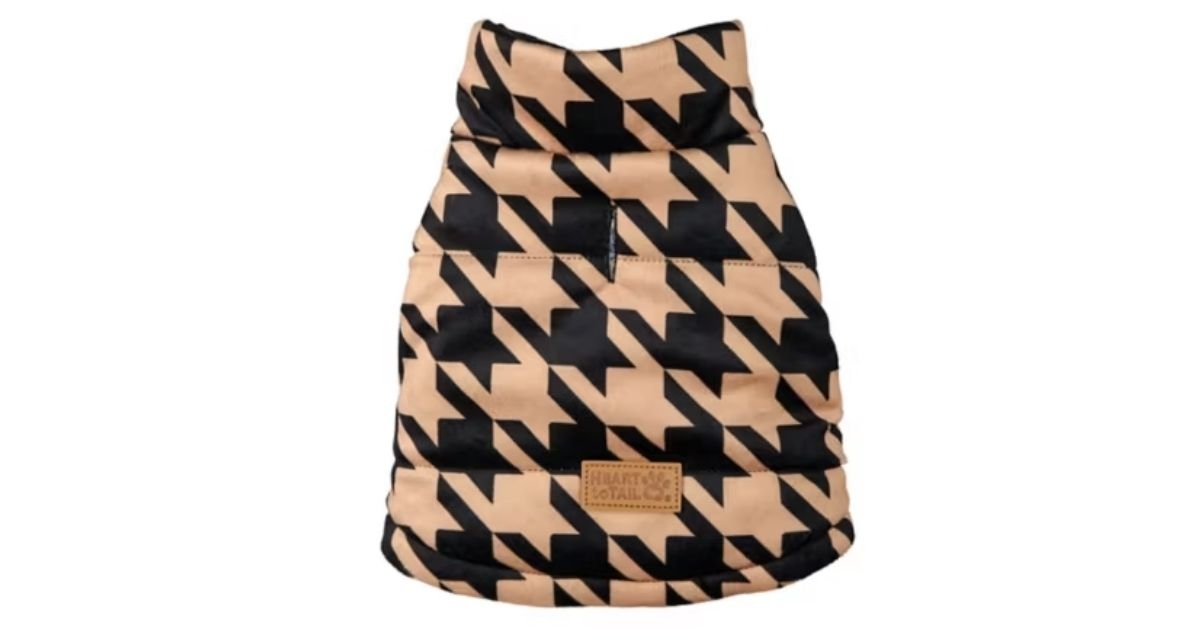 luxury reversible pet puffer coat