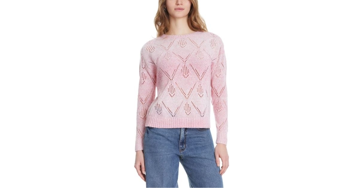 pointelle boatneck sweater