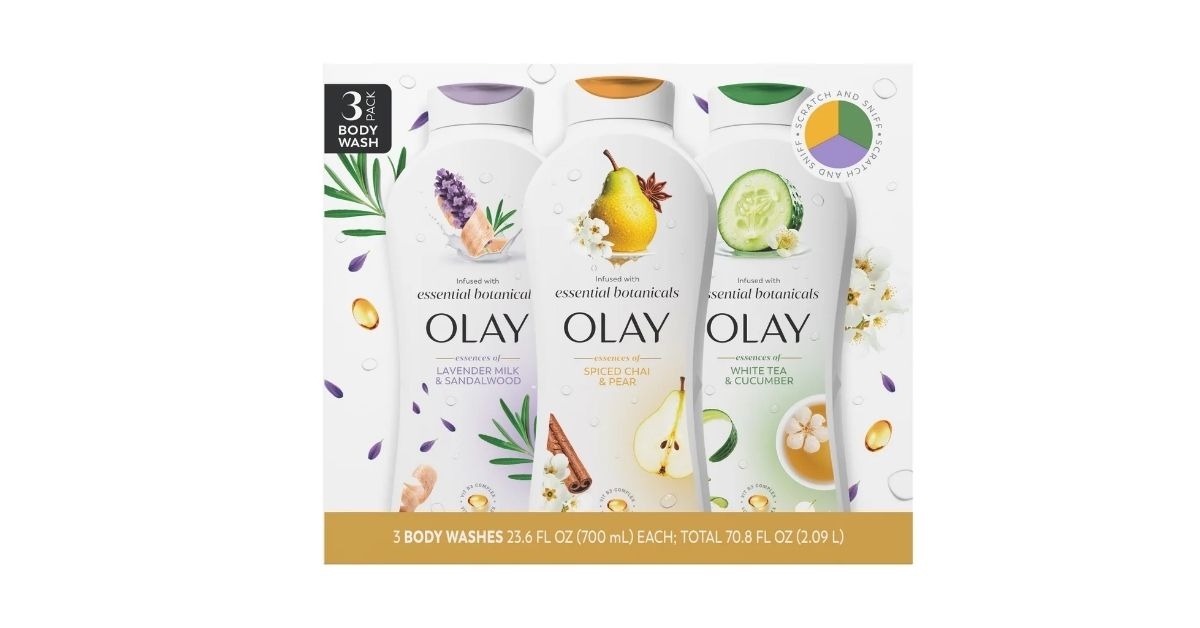 olay essential botanical body wash
