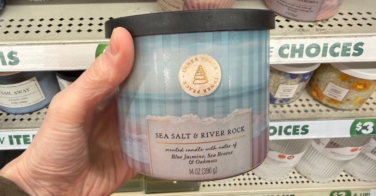 sea salt and river rock jar candle