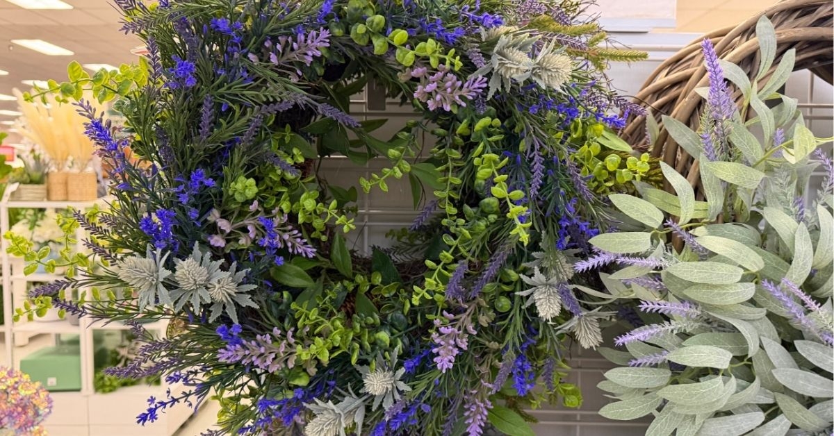 faux floral wreath