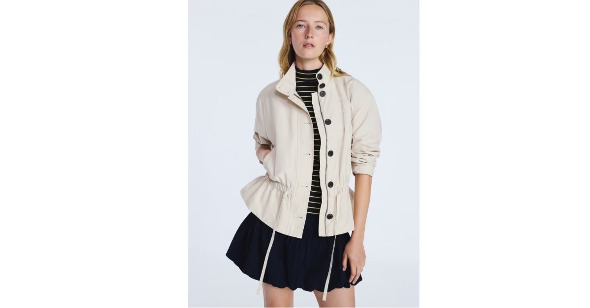 womens cinched parachute jacket