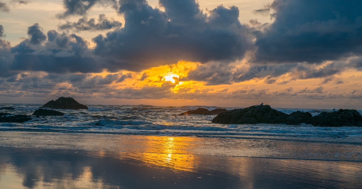amazing sunset at ruby beach