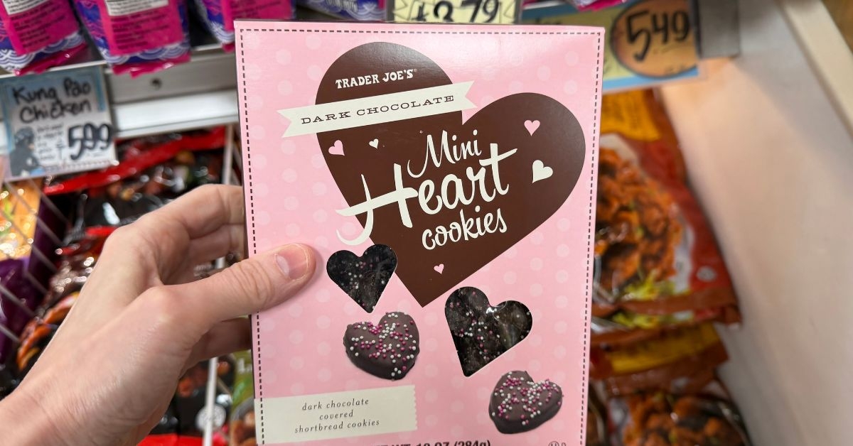 dark chocolate mini heart cookies