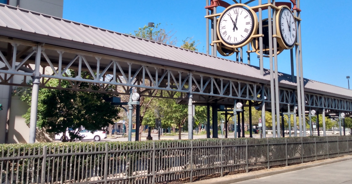 Clock at downtown Lafayette Louisiana