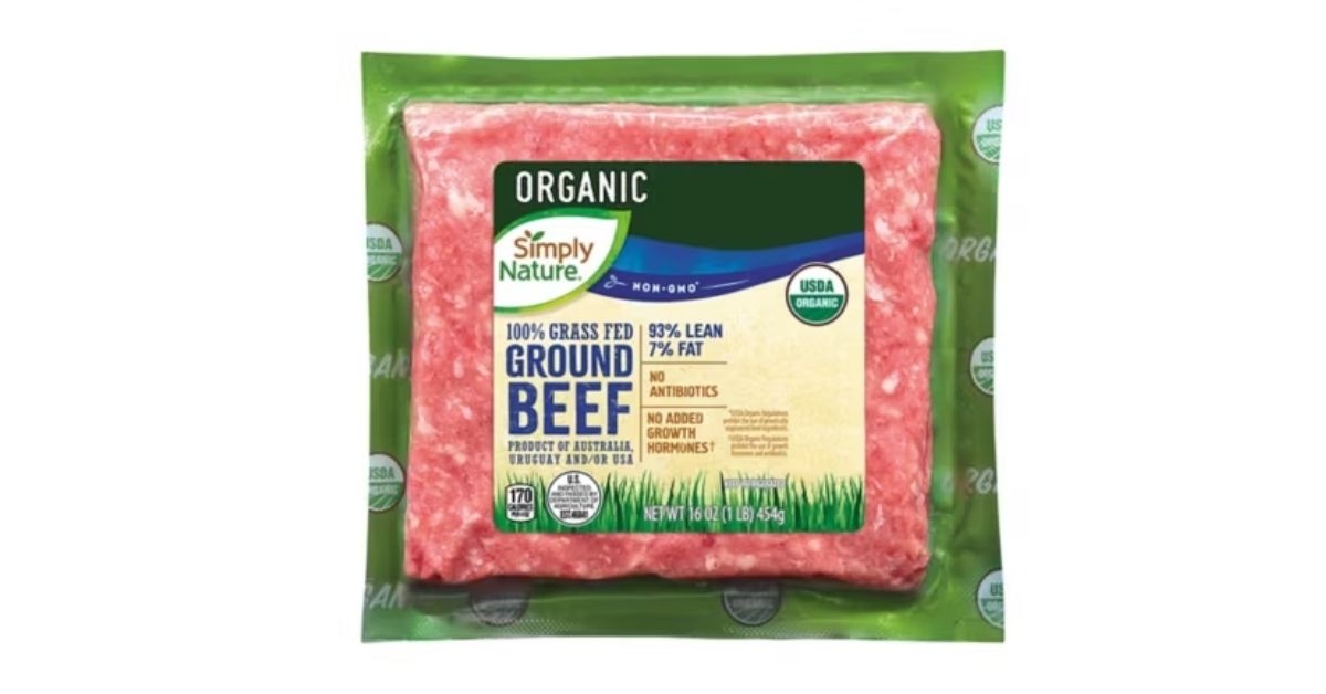 organic grass fed ground beef