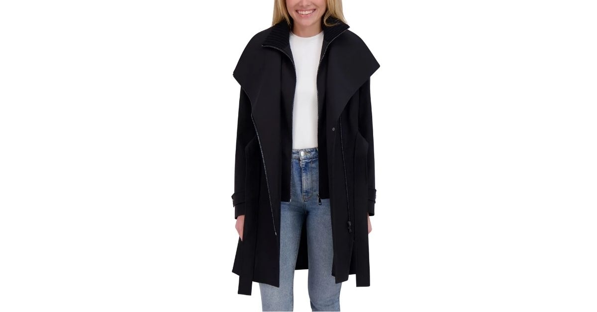 womens belted trench coat