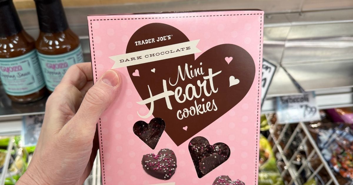 dark chocolate mini heart cookies
