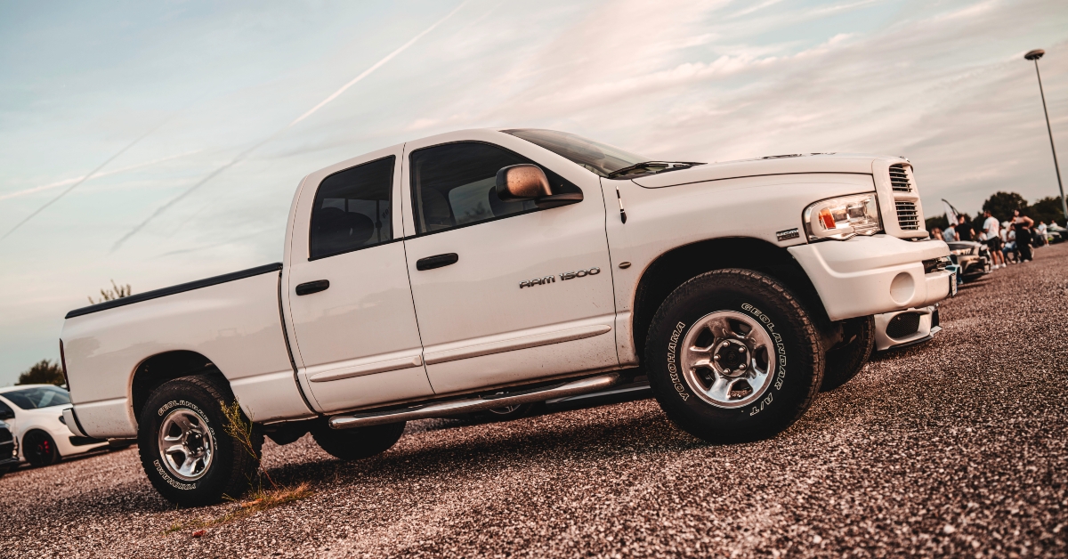 white dodge ram