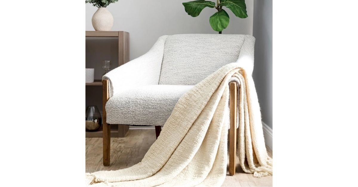 comfort canopy basketweave natural throw blanket
