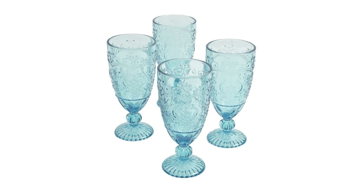 the pioneer woman glass goblet