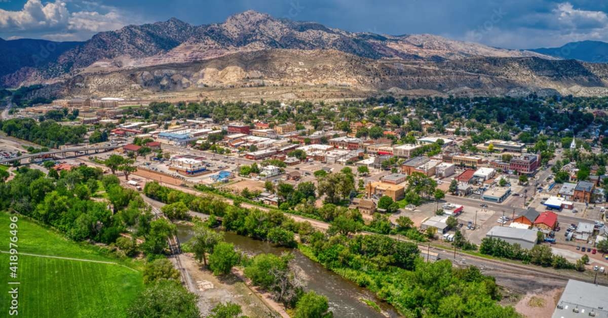 aerial view of canon city