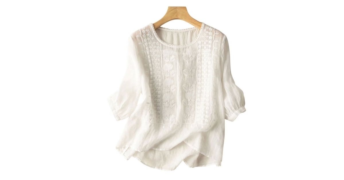 zanzea summer floral embroidery blouse