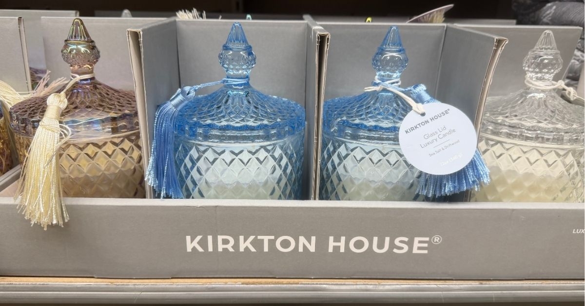 glass lid luxury candle