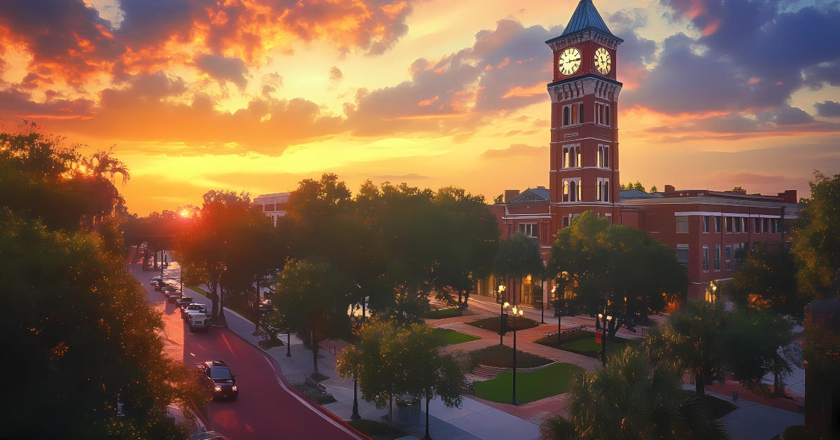 clock tower in valdosta