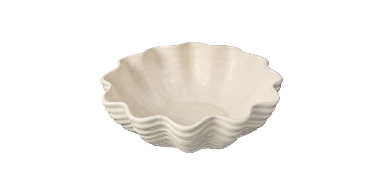 Aldi Kirkton House Decorative Ceramic Scalloped Edge Bowl