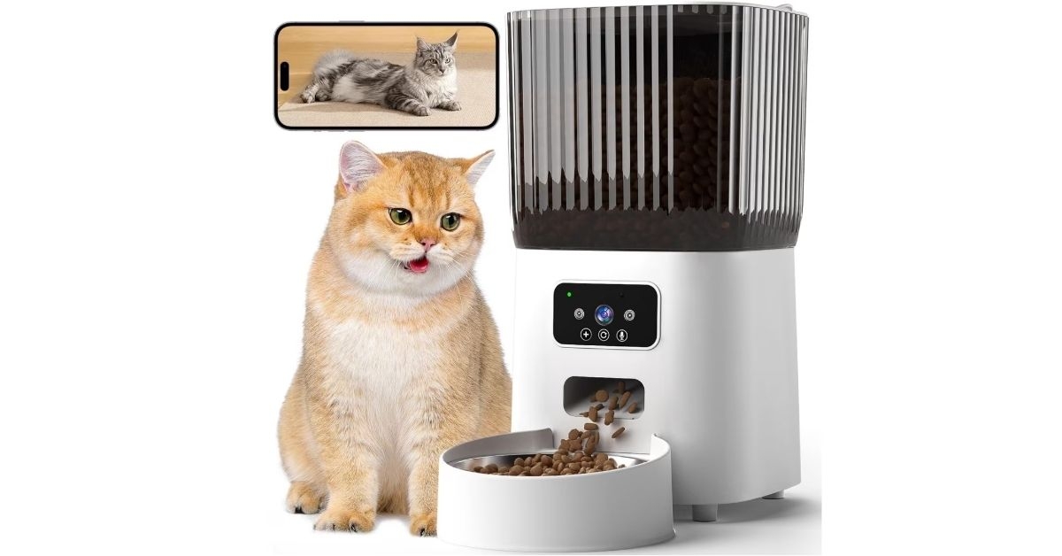 mgaxyff automatic pet feeder with camera