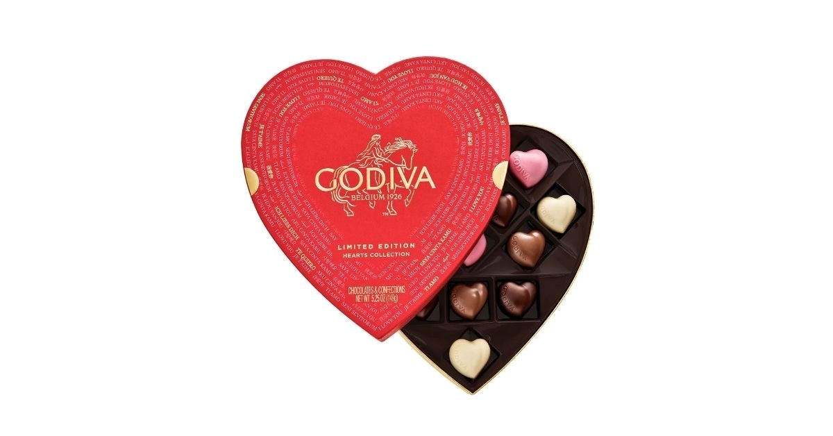 godiva chocolate heart box