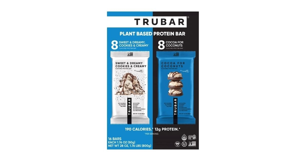 trubar plant based protein bar