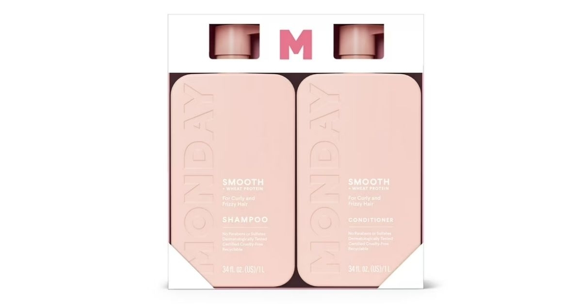 monday haircare smooth shampoo and conditioner set